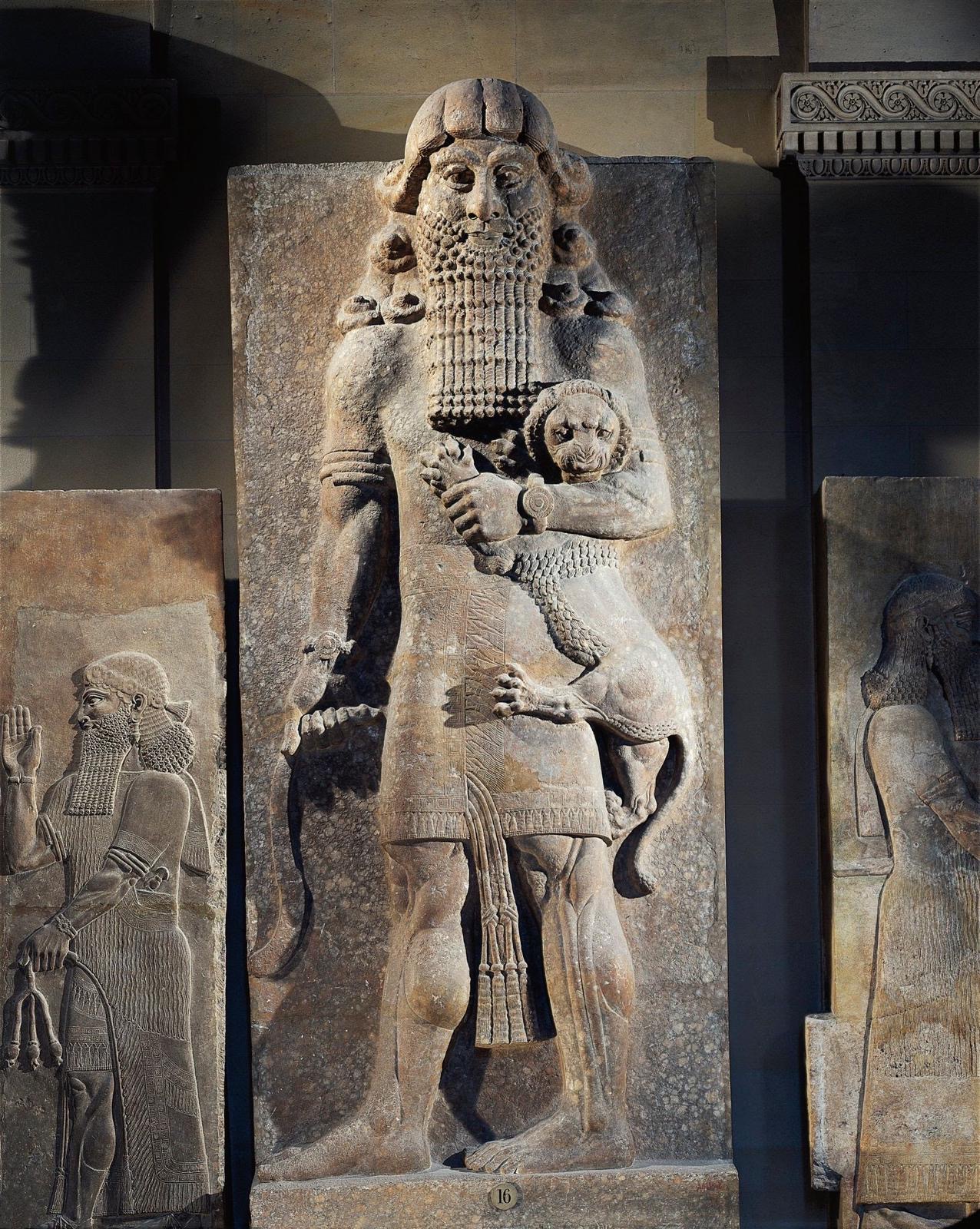King Gilgamesh and Enkidu – ancient relief